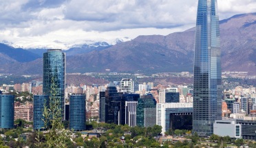 a view of the santiago skyline