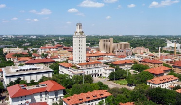 an aerial view of the ut campus