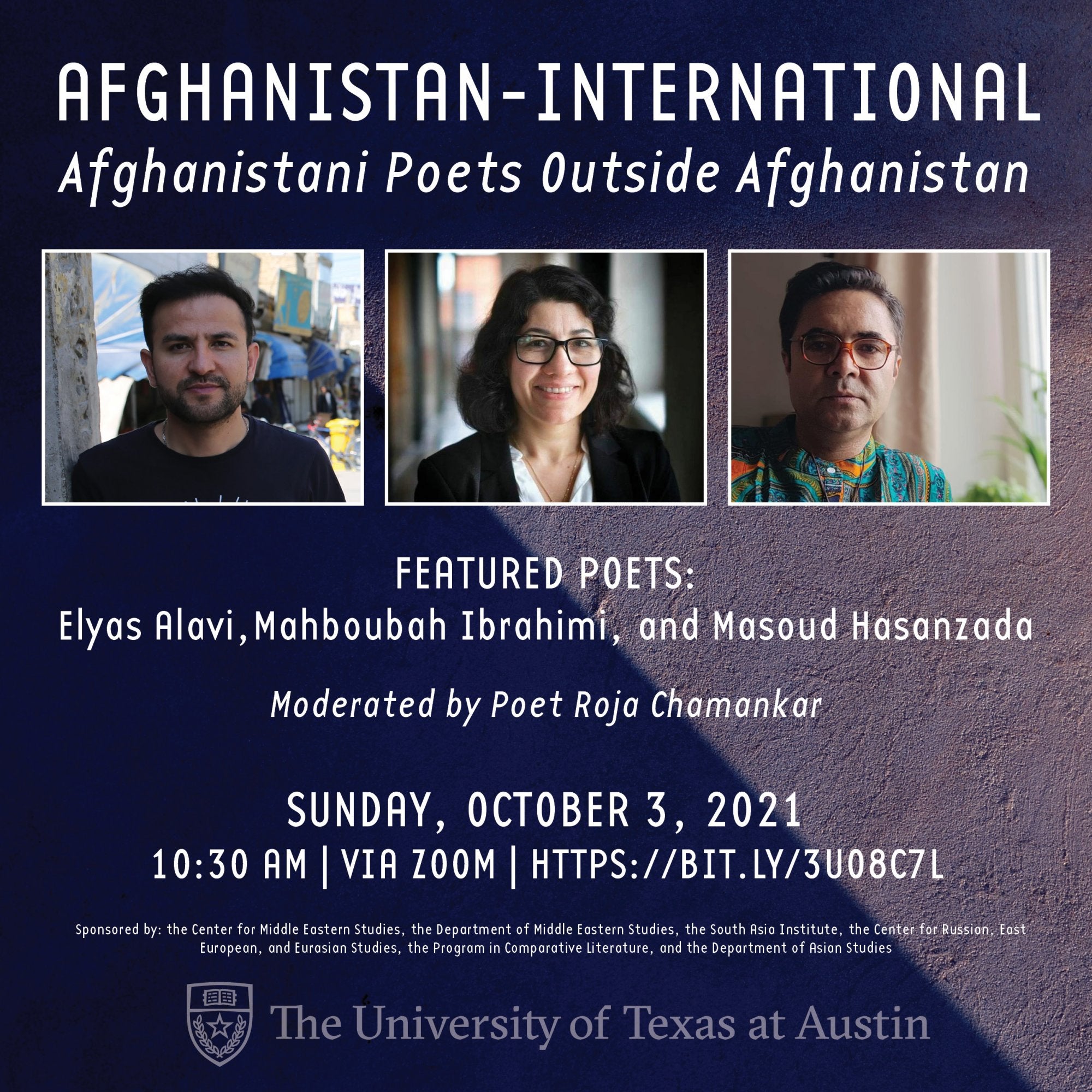 Flyer for Afghanistani Poets Outside Afghanistan
