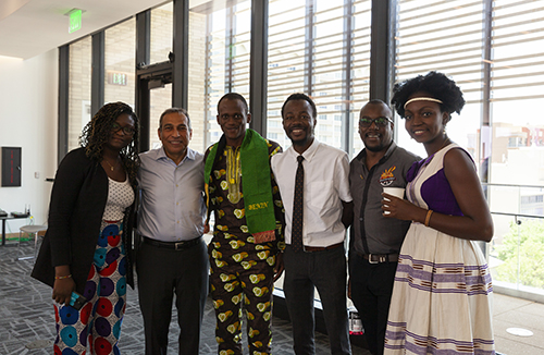 Augustino with YALI fellows
