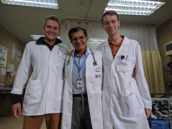 Cameron with his colleagues in Ecuador