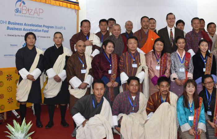 Bhutanese group photo in traditional formal wear