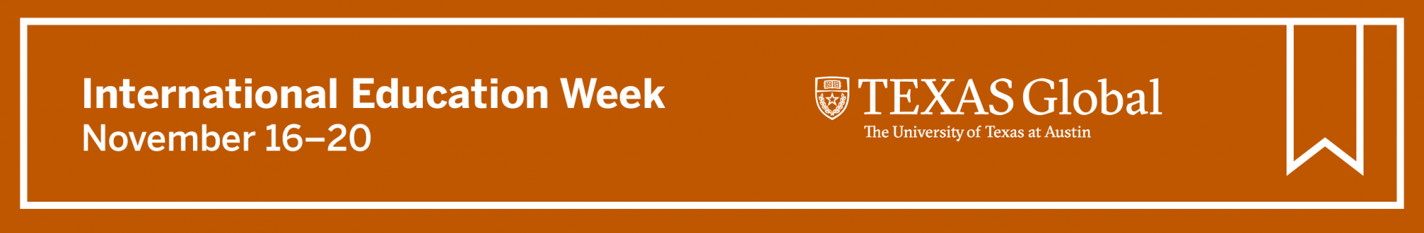 International Education Week Nov. 16-20, 2020 Banner