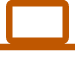 Burnt orange icon of a computer.
