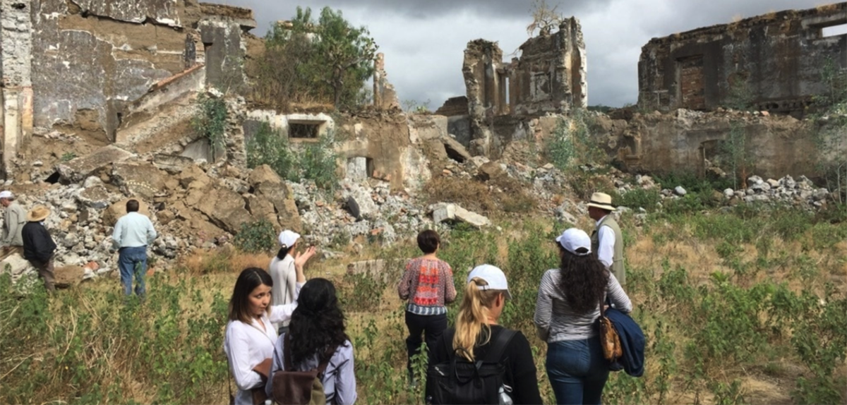 faculty Exploring ruins in Mexico
