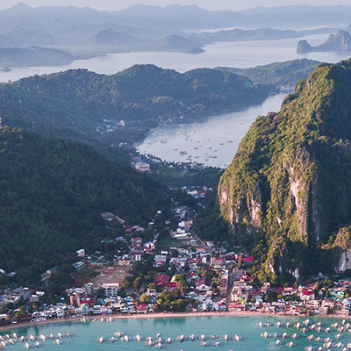 Philippines with green mountains