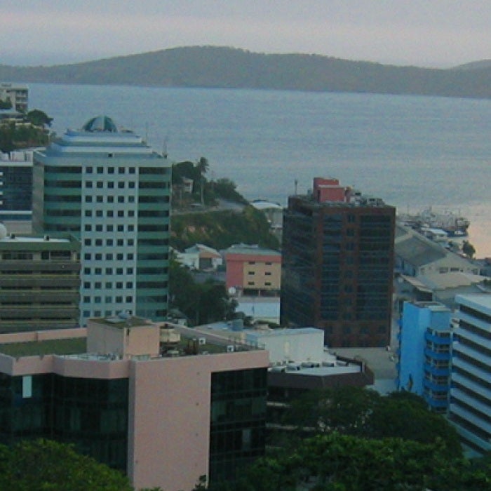 City of Papua New Guinea on the beach