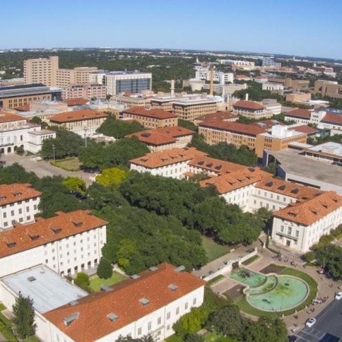 Aerial view of UT campus 