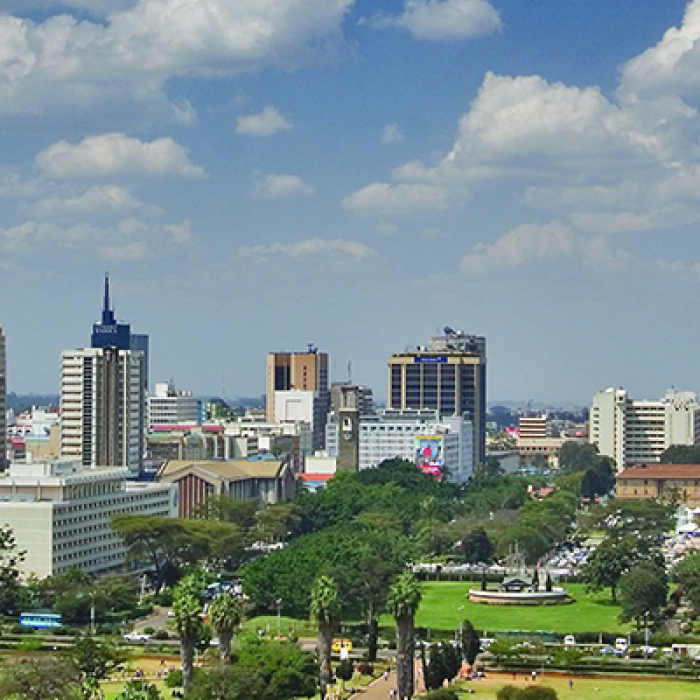 City skyline in Kenya.