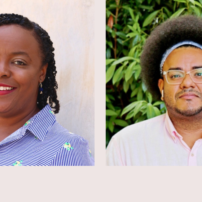 Two headshots: (left) UT Ph.D. Candidate Aris Moreno Clemons; (right)  Dr. Pablo José López Oro, Assistant Professor of Africana Studies at Smith College and doctoral graduate of UT African and African Diaspora Studies 