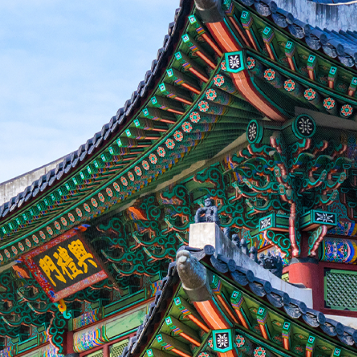 Roof of South Korean monastery