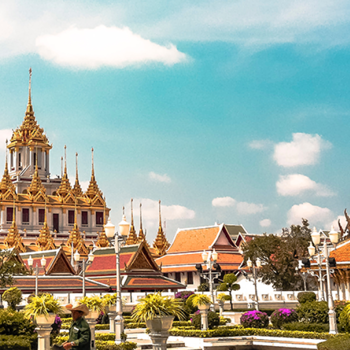 Landscape of Bangkok, Thailand monasteries