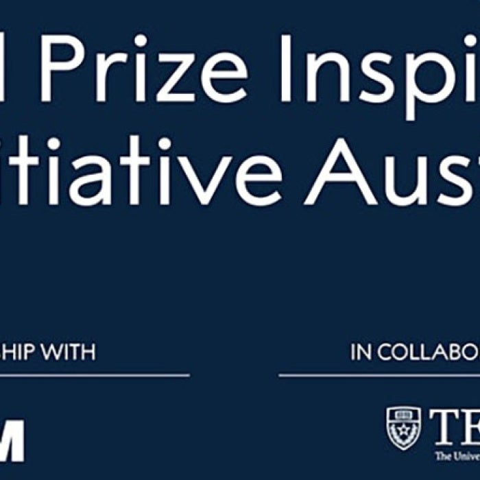 blue graphic with white text about event