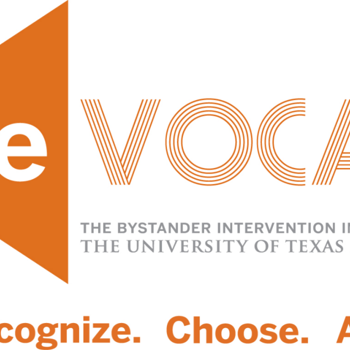 UT Austin BeVocal logo with terms below: Recognize, Choose, Act. 