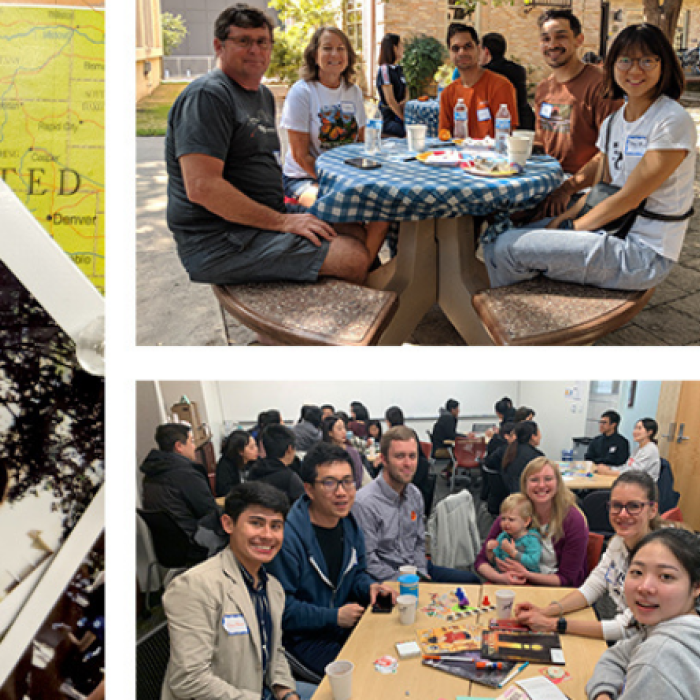 polaroids of international students, scholars, and local community volunteers