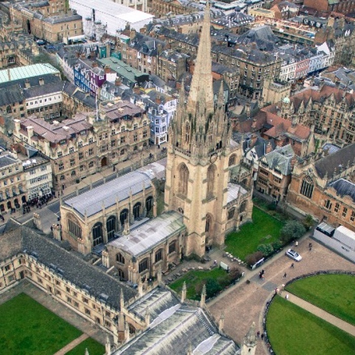 aerial view of oxford university 