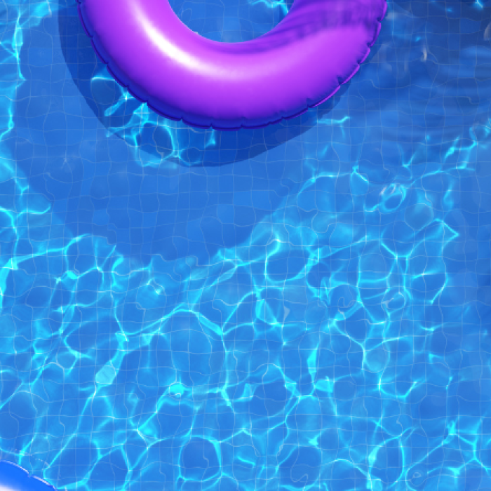 ring floaties in pool