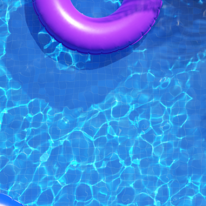 Pool floats in water
