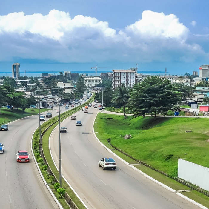 Panoramic view of the African city of Libreville, capitol of Gabon