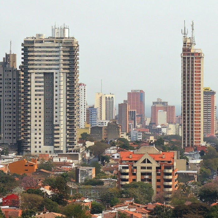 Panoramic view of Asunción, the capital city of Paraguay