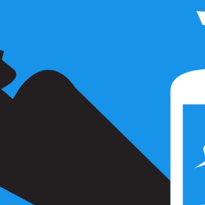 Abstract art of a man wearing a top hat in a bottle, with his shadow extending behind him.