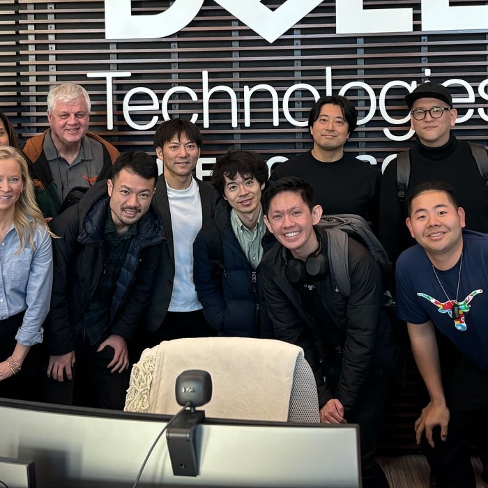 Members of Austin Aichi program pose for a group photo at Dell Inc.