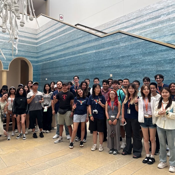GSI Western Culture class poses at the Blanton Museum of Art