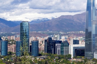 a view of the santiago skyline