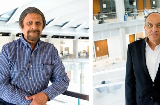 two petroleum engineering professors pose for a headshot