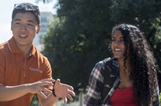 The Talk Time program offered by the English Language Center (ELC) at The University of Texas at Austin aims to help ELC students practice their English while creating partnerships between international and U.S. students alike.  