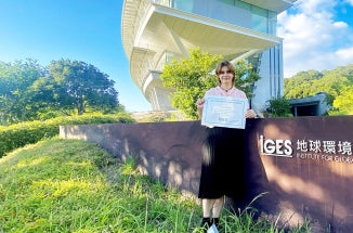 UT student Fiona Wyrtzen at the IGES Institute in Japan