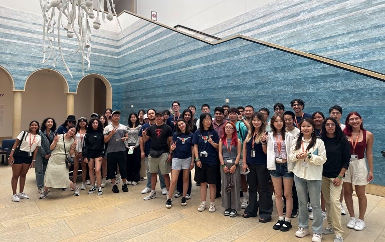 GSI Western Culture class poses at the Blanton Museum of Art