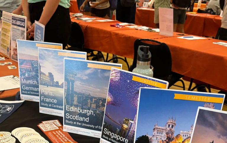 Education Abroad Fair table about exchange programs