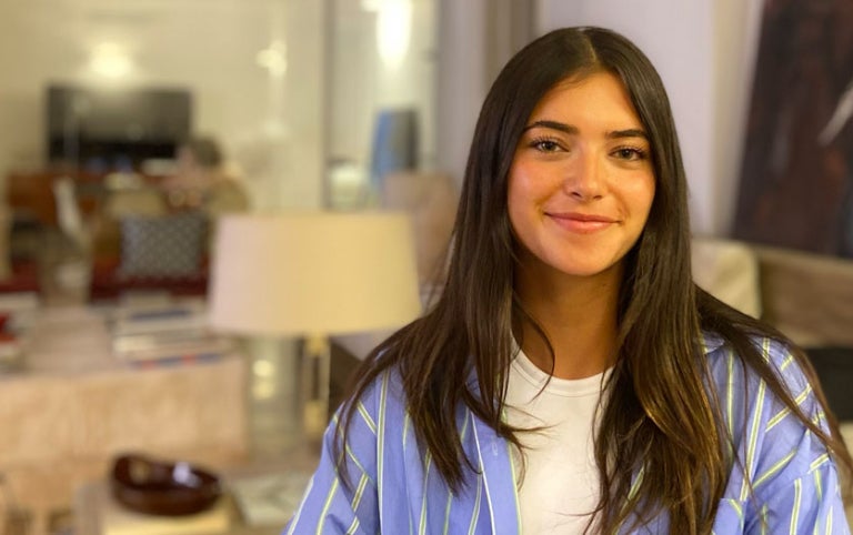 A female participant in the Absolute Internship program in Barcelona, Spain smiles