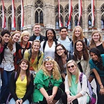 Group of students abroad