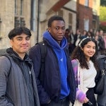 Smiling group of study abroad students