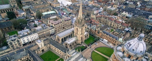 aerial view of oxford university 