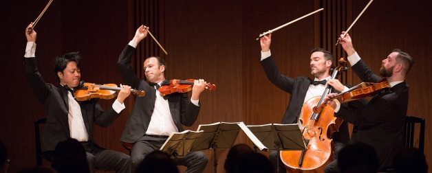 UT Austin's Miró Quartet finishes performance with a flourish