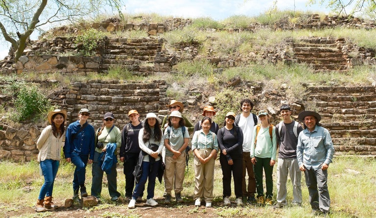 UT architecture students gather at a world heritage site in Mexico