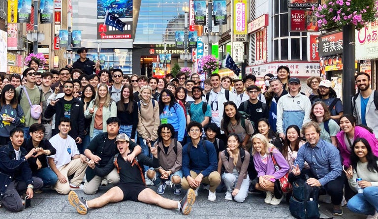 UT Professor Brian Korgel's May Term class in Shinjuku, Japan