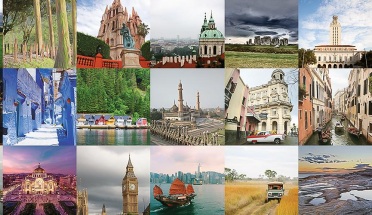 Collage of cities abroad