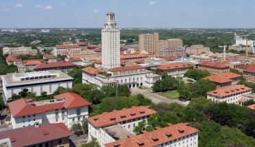an aerial view of the university of texas campus 