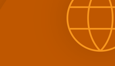 a graphic of a burnt orange globe