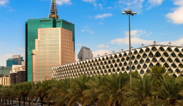 Modern and traditional architecture on King Fahd Road in Riyadh