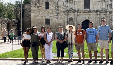 Ukrainian Scholars take a visit to the Alamo in downtown San Antonio. 