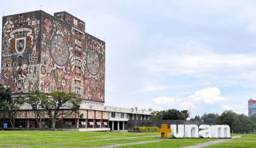 Central library on campus of Universidad Nacional Autónoma de México
