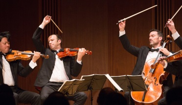 UT Austin's Miró Quartet finishes performance with a flourish