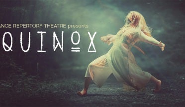 Dancer wrapped in a veil on the poster for UT dance concert EQUINOX