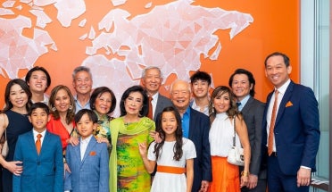 In April 2025, 50 years after Vo and his family immigrated to the United States from Vietnam, they gathered at Texas Global to celebrate the latest chapter of their continued commitment to the University and international education with the dedication of the Texas Global Vo Family Lobby. 