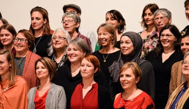 Group shot of instructors at UT's English Language Center